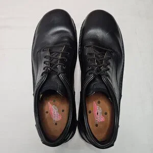 Red Wing 8703 Black Leather Soft Toe Oxford Work Casual Shoes Men\'s Size 13D EUC RED WING Made in USA 8703 BLACK OXFORD LACE WORK UTILITY  main image 3